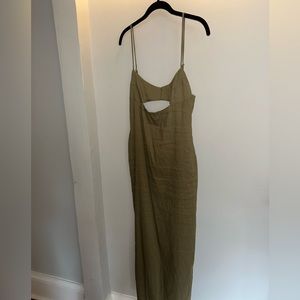 Army green Zara midi/maxi dress